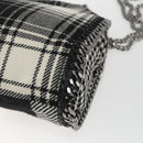 Stella MacCartney Chain Falabella Bag Canvas Black Silver 371223 Auth 163763-14