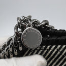 Stella MacCartney Chain Falabella Bag Canvas Black Silver 371223 Auth 163763-16