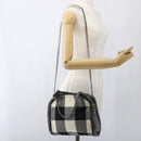 Stella MacCartney Chain Falabella Bag Canvas Black Silver 371223 Auth 163763-24