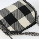 Stella MacCartney Chain Falabella Bag Canvas Black Silver 371223 Auth 163763-6