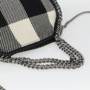 Stella MacCartney Chain Falabella Bag Canvas Black Silver 371223 Auth 163763-7