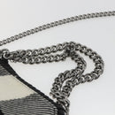 Stella MacCartney Chain Falabella Bag Canvas Black Silver 371223 Auth 163763-8