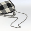 Stella MacCartney Chain Falabella Bag Canvas Black Silver 371223 Auth 163763-9