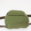 PRADA Backpack Nylon Green Silver Auth 163764-5