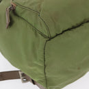 PRADA Backpack Nylon Green Silver Auth 163764-15