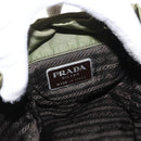 PRADA Backpack Nylon Green Silver Auth 163764-21