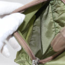 PRADA Backpack Nylon Green Silver Auth 163764-24