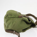 PRADA Backpack Nylon Green Silver Auth 163764-3