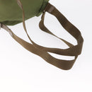 PRADA Backpack Nylon Green Silver Auth 163764-9