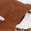 GUCCI Bamboo Hand Bag Leather 2way Brown Gold 001 1014 1638 Auth 163766-6
