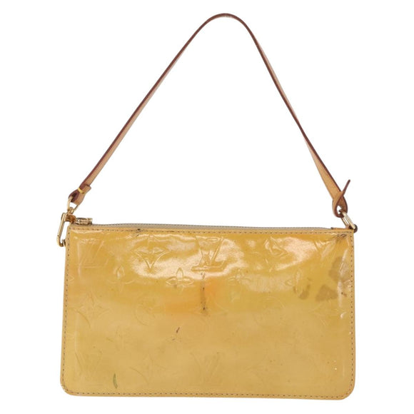 LOUIS VUITTON Monogram Vernis Lexington Pouch Beige M91010 LV Auth 163771