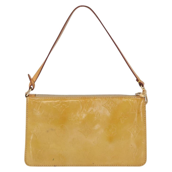 LOUIS VUITTON Monogram Vernis Lexington Pouch Beige M91010 LV Auth 163771