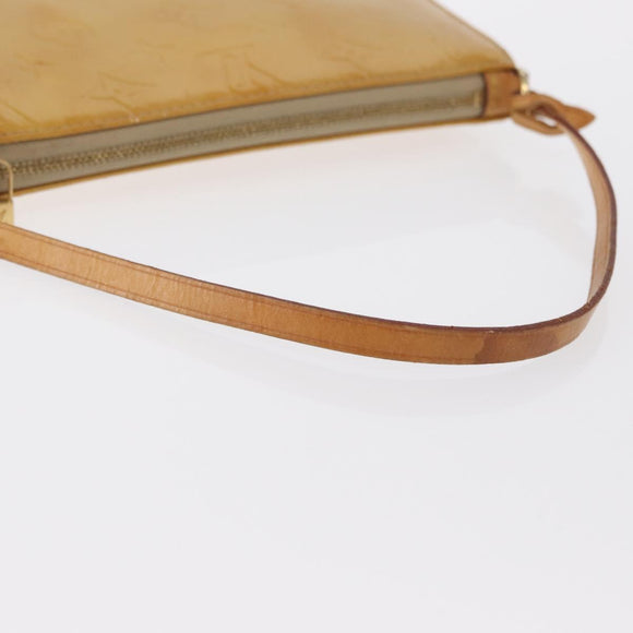 LOUIS VUITTON Monogram Vernis Lexington Pouch Beige M91010 LV Auth 163771