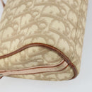 Christian Dior Trotter Canvas Romantic Shoulder Bag PVC Beige Silver Auth 163773-16