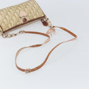 Christian Dior Trotter Canvas Romantic Shoulder Bag PVC Beige Silver Auth 163773-7