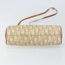 Christian Dior Trotter Canvas Romantic Shoulder Bag PVC Beige Silver Auth 163773-5