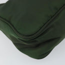 PRADA Hand Pouch Nylon Khaki Auth 163782-15