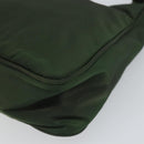 PRADA Hand Pouch Nylon Khaki Auth 163782-16