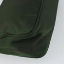 PRADA Hand Pouch Nylon Khaki Auth 163782-17