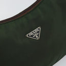 PRADA Hand Pouch Nylon Khaki Auth 163782-18
