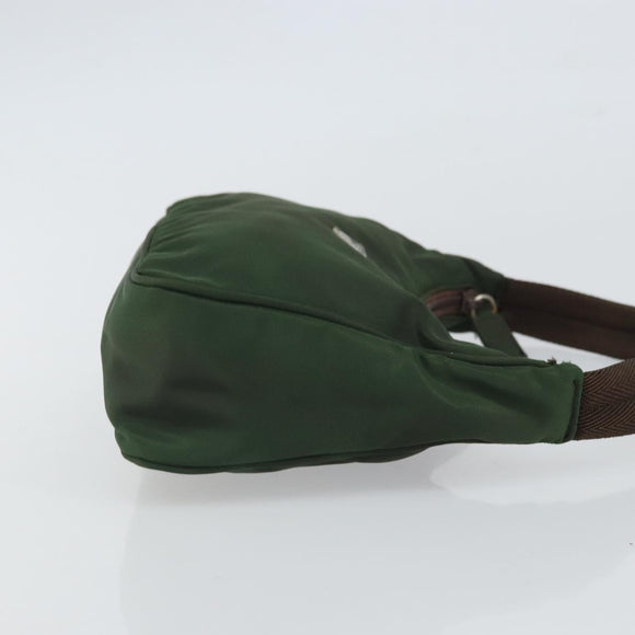 PRADA Hand Pouch Nylon Khaki Auth 163782