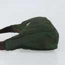 PRADA Hand Pouch Nylon Khaki Auth 163782-4