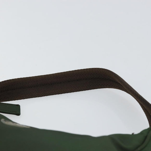 PRADA Hand Pouch Nylon Khaki Auth 163782