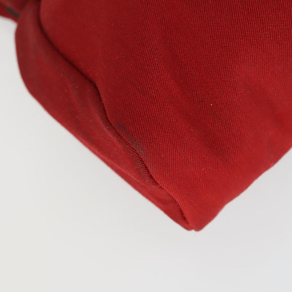 HERMES Her Bag TPM Schoudertas Canvas Rood Auth 163783