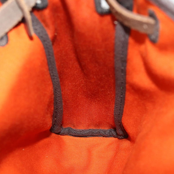 HERMES Her Bag TPM Schoudertas Canvas Rood Auth 163783