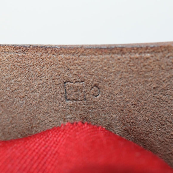 HERMES Her Bag TPM Umhängetasche Canvas Rot Auth 163783