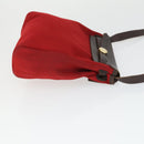 HERMES Her Bag TPM Schoudertas Canvas Rood Auth 163783-3