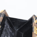 FENDI Pecan Canvas Mini Trunk Hand Bag PVC 2way Black Brown Auth 163784-21