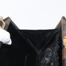 FENDI Pecan Canvas Mini Trunk Hand Bag PVC 2way Black Brown Auth 163784-22