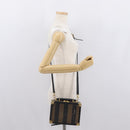 FENDI Pecan Canvas Mini Trunk Hand Bag PVC 2way Black Brown Auth 163784-24