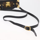 FENDI Pecan Canvas Mini Trunk Hand Bag PVC 2way Black Brown Auth 163784-8
