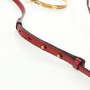 Chloe Nile Hand Bag Leather 2way Red Gold Auth 163787V-11