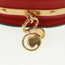 Chloe Nile Hand Bag Leather 2way Red Gold Auth 163787V-14