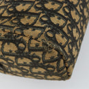 Christian Dior Trotter Canvas Shoulder Bag Navy Gold Auth 163788-16