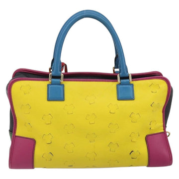 LOEWE Amazona 36 Hand Bag Leather Multicolor Gold Auth 163792V - 0