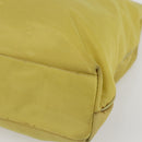 PRADA Tote Bag Nylon Yellow Gold Auth 163794-9