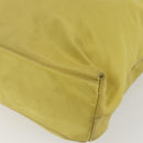 PRADA Tote Bag Nylon Yellow Gold Auth 163794-15