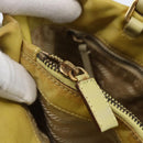 PRADA Tote Bag Nylon Yellow Gold Auth 163794-18