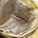 PRADA Tote Bag Nylon Yellow Gold Auth 163794-20