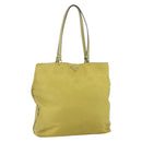PRADA Tote Bag Nylon Yellow Gold Auth 163794-1