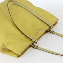 PRADA Tote Bag Nylon Yellow Gold Auth 163794-6