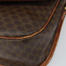 CELINE Macadam Canvas Shoulder Bag PVC Leather Brown Gold Auth 163801-9