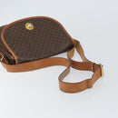 CELINE Macadam Canvas Shoulder Bag PVC Leather Brown Gold Auth 163801-7