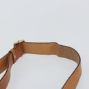 CELINE Macadam Canvas Shoulder Bag PVC Leather Brown Gold Auth 163801-8