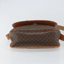 CELINE Macadam Canvas Shoulder Bag PVC Leather Brown Gold Auth 163801-5