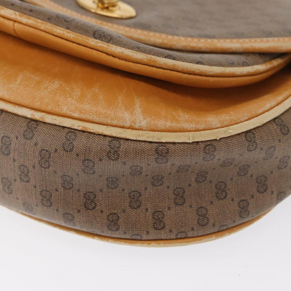 GUCCI Micro GG Supreme Shoulder Bag PVC Beige Gold 001 084 0930 Auth 163802
